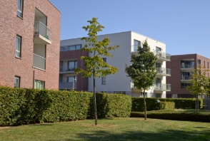 Toekomstbeeld van een stijlvol ingericht appartement in residentie De Smedenpoort in Aalter.